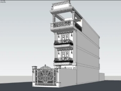 File Nhà phố 4 tầng tân cổ điển [Sketchup 2020]